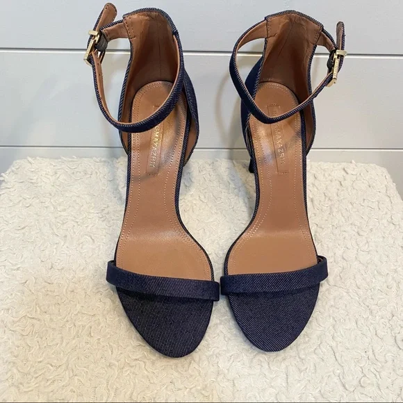 💕3/$50💕NWOT BcbgMaxAzria Denim Strap Heel Size 39 - Picture 7 of 14